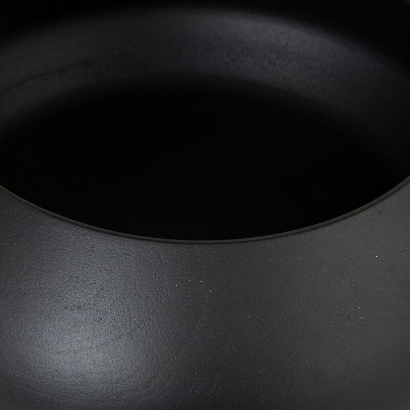 Minimalist Round Mango Wood Bowl, Black image number 5