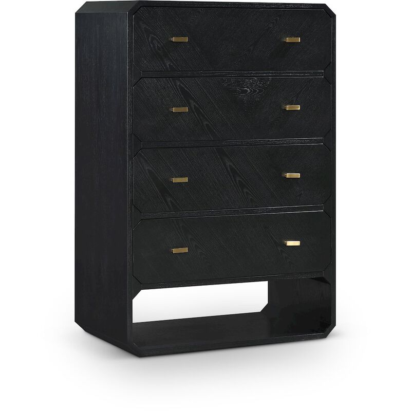 Meridian Furniture Parker Black Ash Veneer Chest