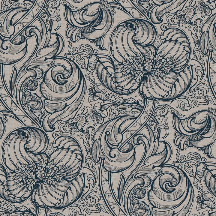 Off The Wall Down the Dilly Blue Wallpaper LB25116