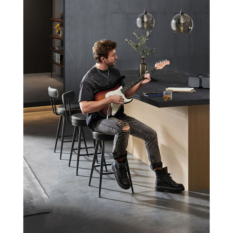 Comfortable Bar Stools Set of 2 for Dining Room or Counter Seating