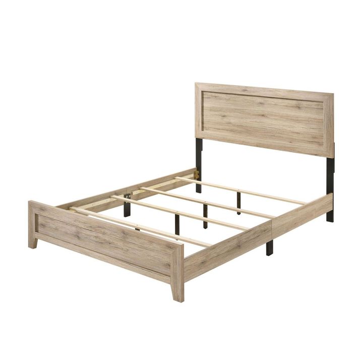 Miquell Queen Bed, Natural