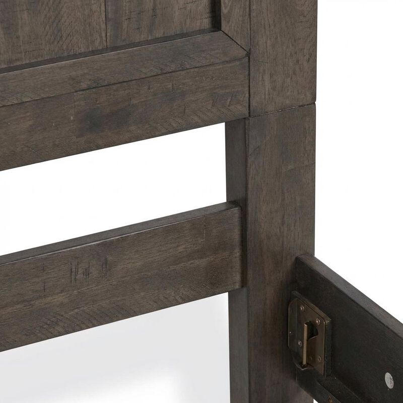 Liberty Furniture Rock Beaten Brown Twin Panel Headboard with Saw Cuts Rustic Solid Wood Design image number 4