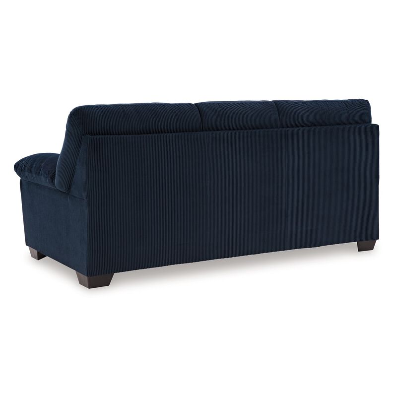 Simy Sofa, Pillow Top Arms, 83 Inch Dark Navy Blue Corduroy Polyester