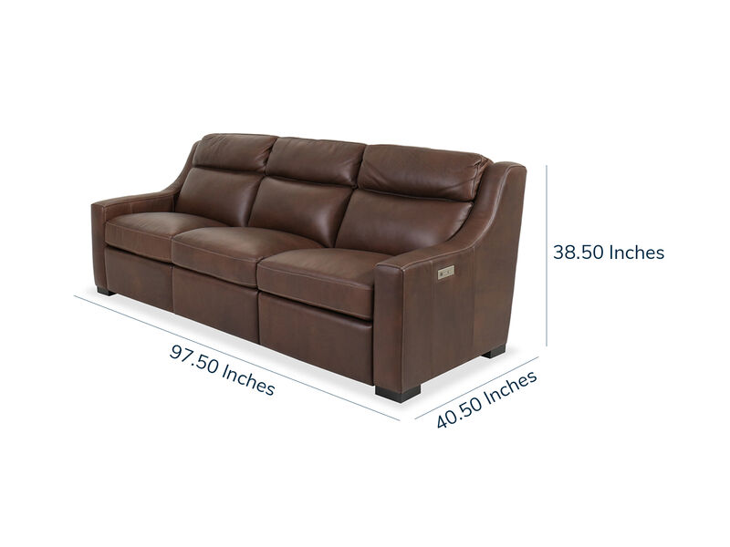 Germain Leather Power Sofa