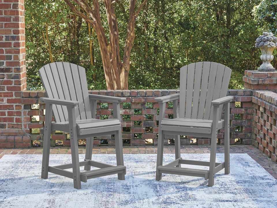 Ross Cove Outdoor Counter Height Bar Stool (Set of 2)