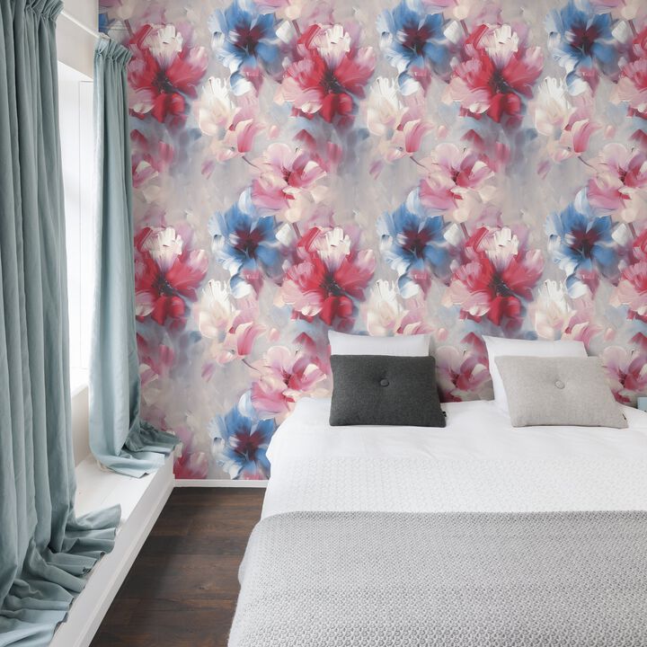 Very Classical Floral All-over Multi-colored Wallpaper VE3005