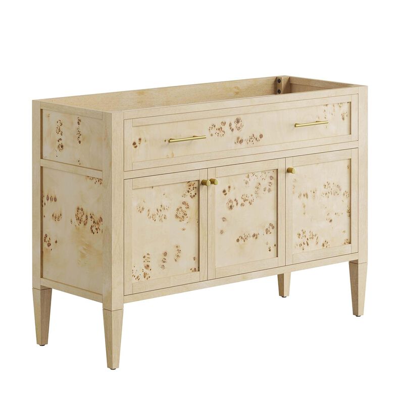 Modway EEI-6140-BUR Elysian 48" Wood Bathroom Vanity Cabinet (Sink Basin Not Included), Burl image number 0