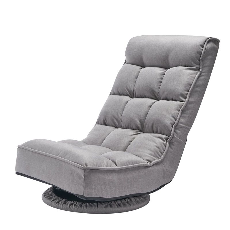 Swivel Floor Gaming Chair with 360&deg; Rotation and Adjustable Folding Backrest image number 3