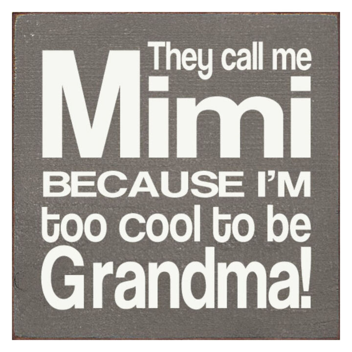 Solid Pine Mimi Quote Wall Sign for Home Decor and Grandparent Gift