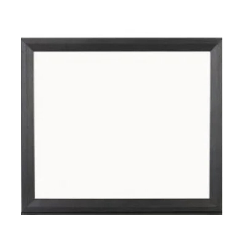 Kaira Dresser Mirror with Espresso Brown Solid Wood Frame, 36x42