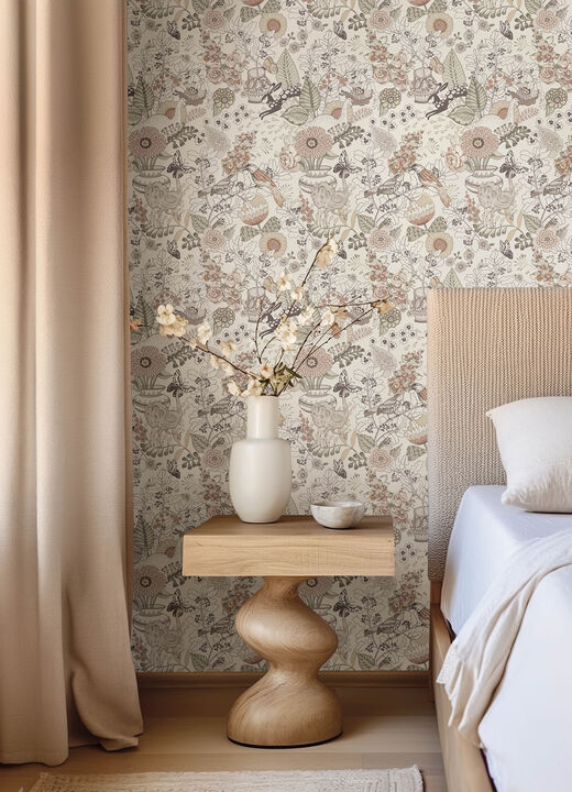 Whimsy Coral Fauna Wallpaper