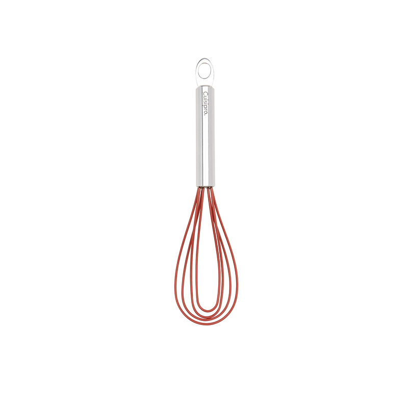 Cuisipro 8 Inch Silicone Flat Whisk, Red