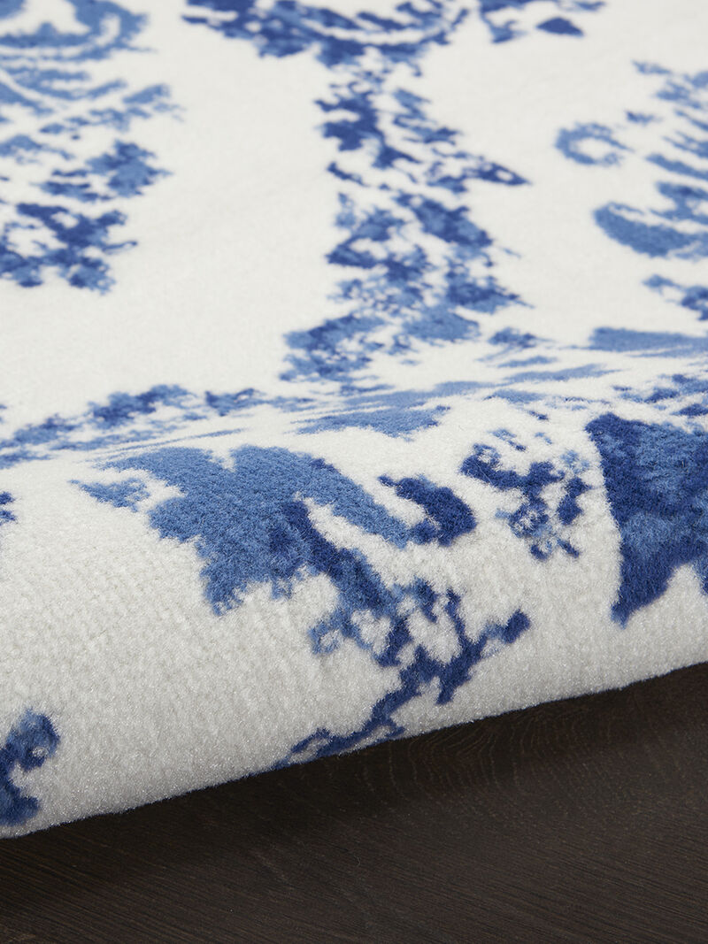 Whimsicle WHS01 Ivory/Navy 3' x 5' Rug