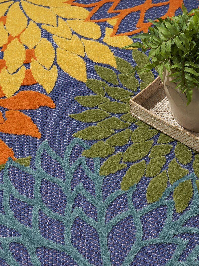 Aloha ALH05 Navy/Multicolor 6' x 9' Rug