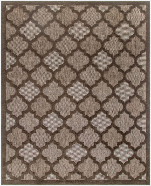 HomeRoots Trellis Indoor Outdoor Area Rug