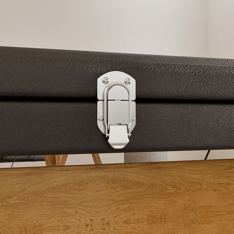 FUFU&GAGA Portable Folding Massage Bed with Solid Wood Legs & Metal Frame, Black PVC Leather Top (Open: 84.2 in. W x 21.2 in. D x 26.7 in. H / Folded: 36.2 in. W x 7 in. D x 21.2 in. H), Black