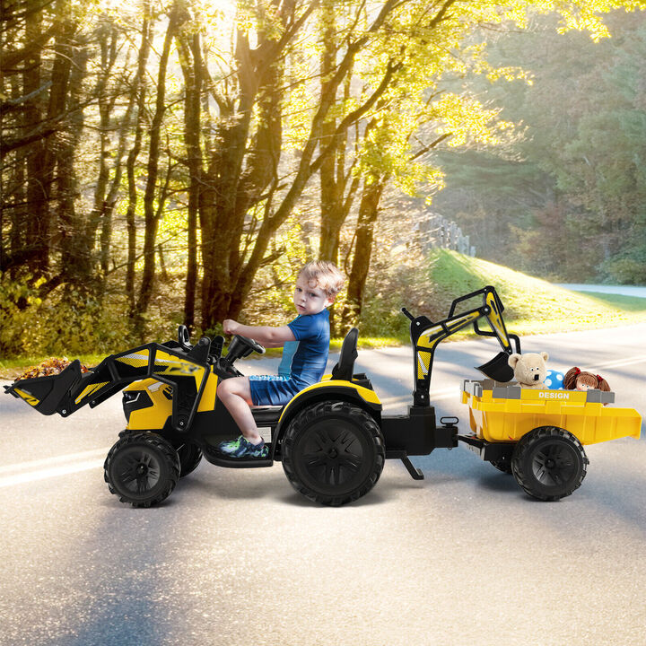 Kids 12V Ride On Excavator Truck
