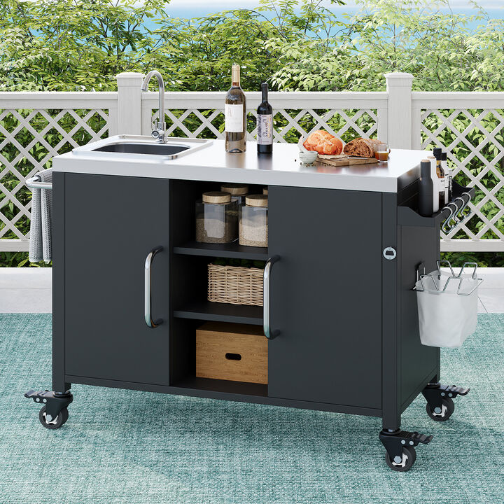 TATEUS Outdoor Bar Cart