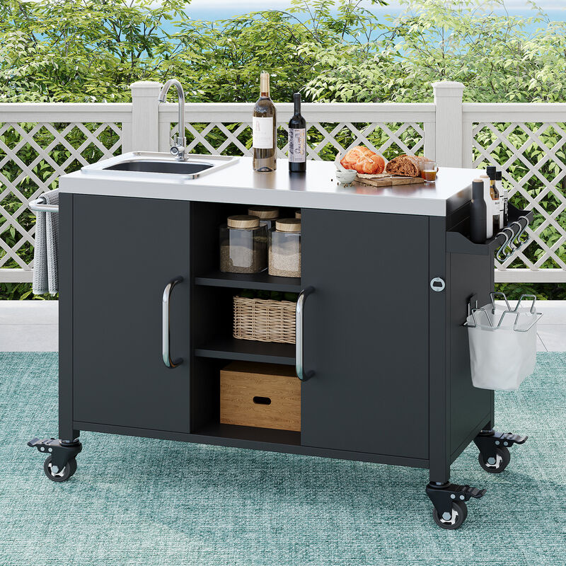 TATEUS Outdoor Bar Cart image number 1