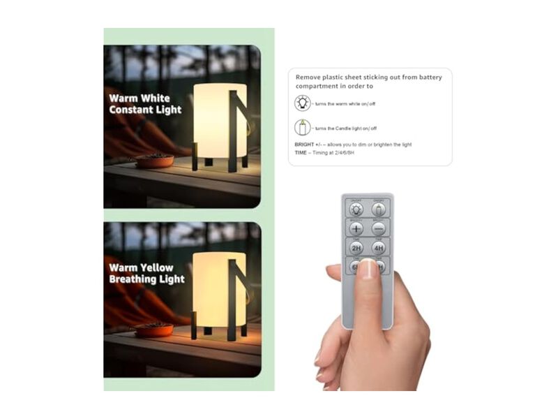 Rechargeable Cordless LED Metal Shower Lamp For Bathroom Patio Outdoor image number 2