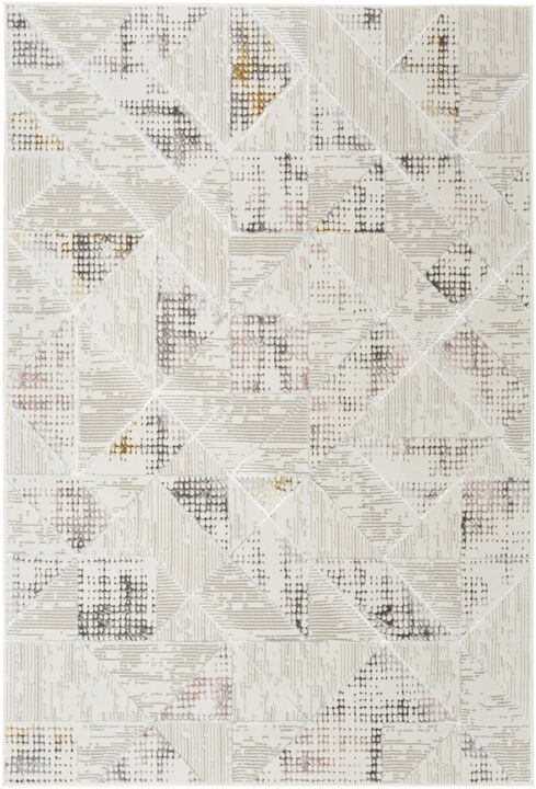 HomeRoots Abstract Non Skid Area Rug