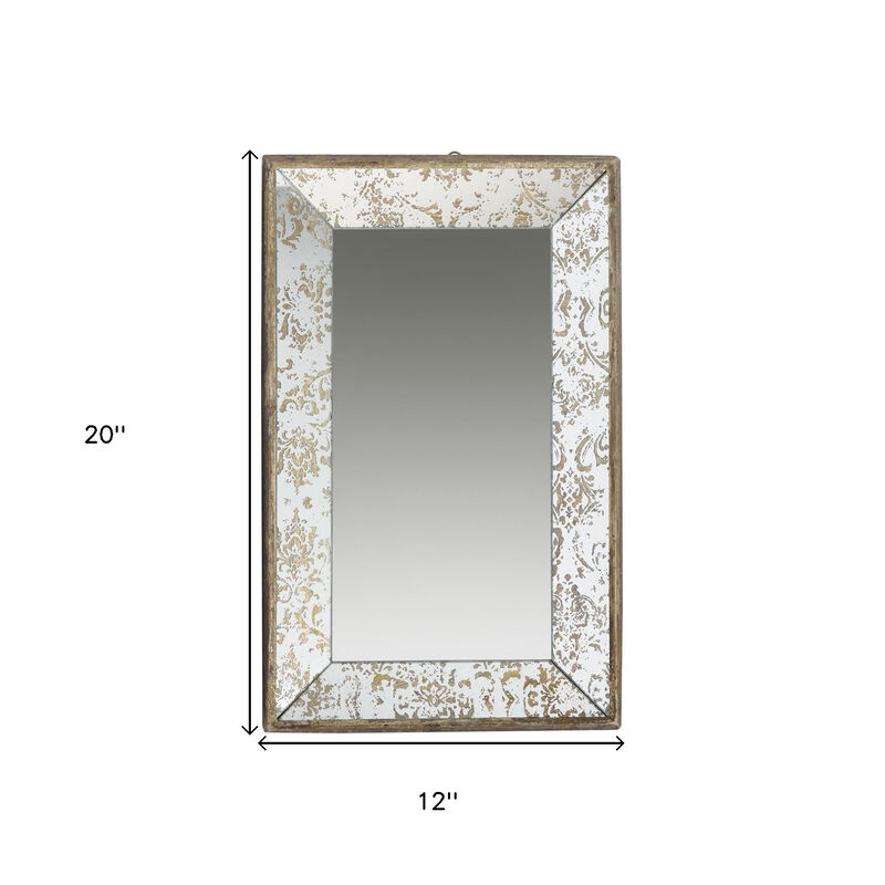 HomeRoots 20" Silver Glass Framed Accent Mirror image number 6