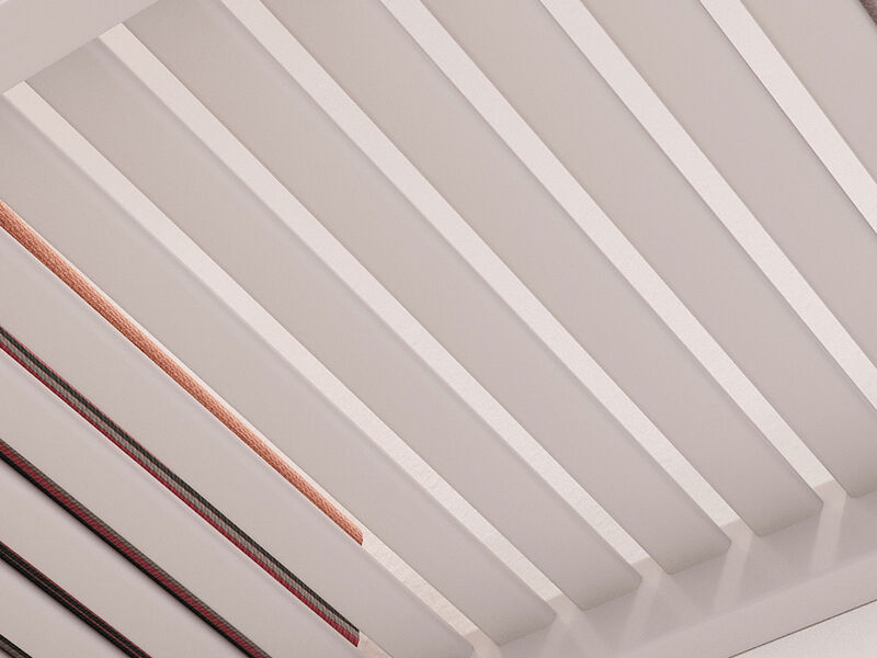 Solid Wood Walk-In Closet Organizer with 4 Shaker Style Drawers and Glass Doors