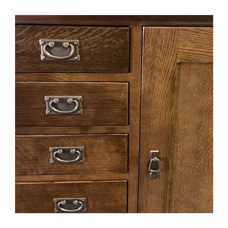 Crafters and Weavers Mission 7 Drawer Sideboard With 2 Doors