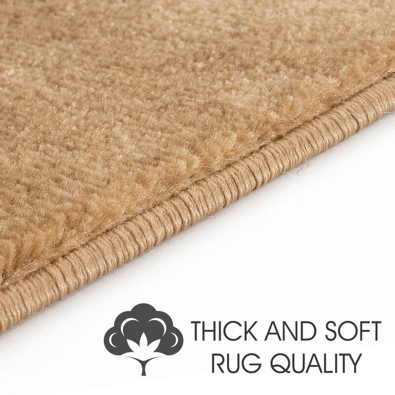 SUSSEXHOME Carpet Stair Treads Easy to Install with Double Adhesive Tape - Safe, 9" X 28" - Beige