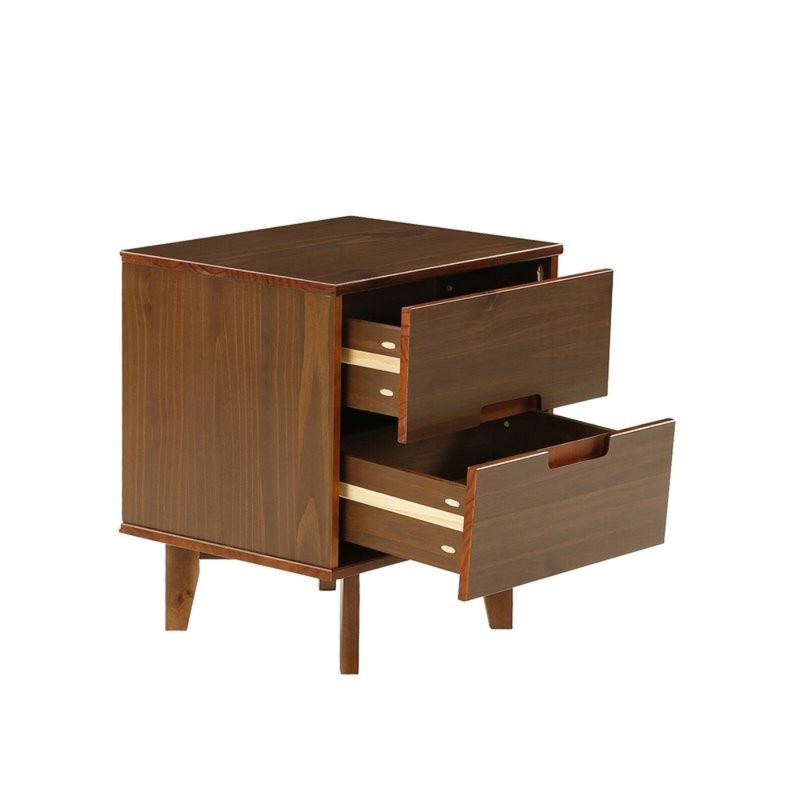 Handcrafted Solid Wood Nightstand with Rustic Farmhouse Finish