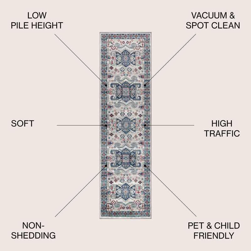 Kasbah Modern Persian Vintage Medallion Area Rug