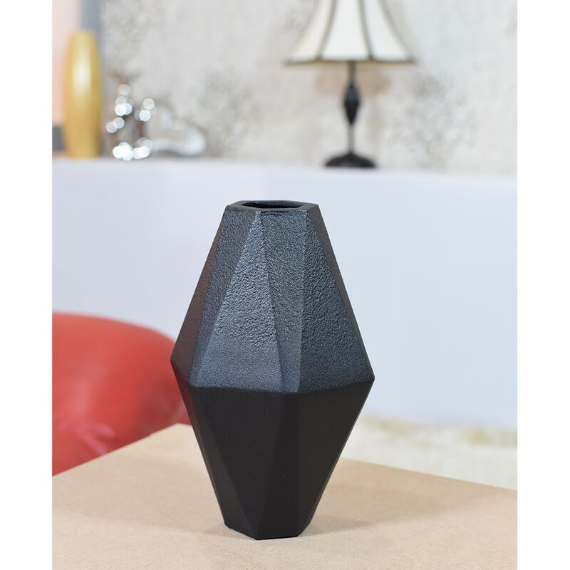 Handmade Aluminium Geometric Black Bud Vase For Indoor & Outdoor Use BBH Homes