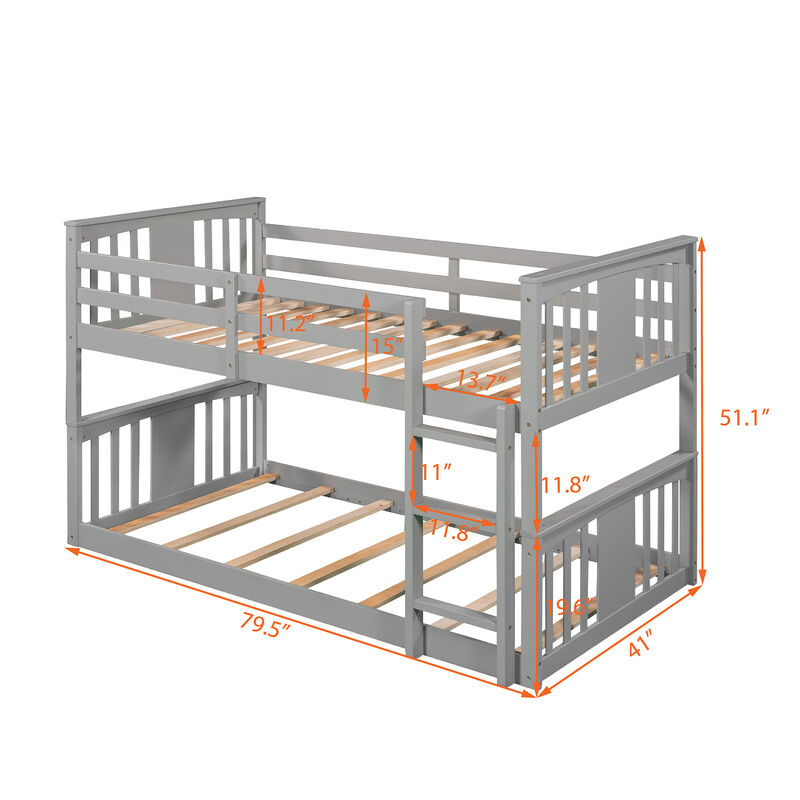 Merax Bunk Bed with Ladder image number 7