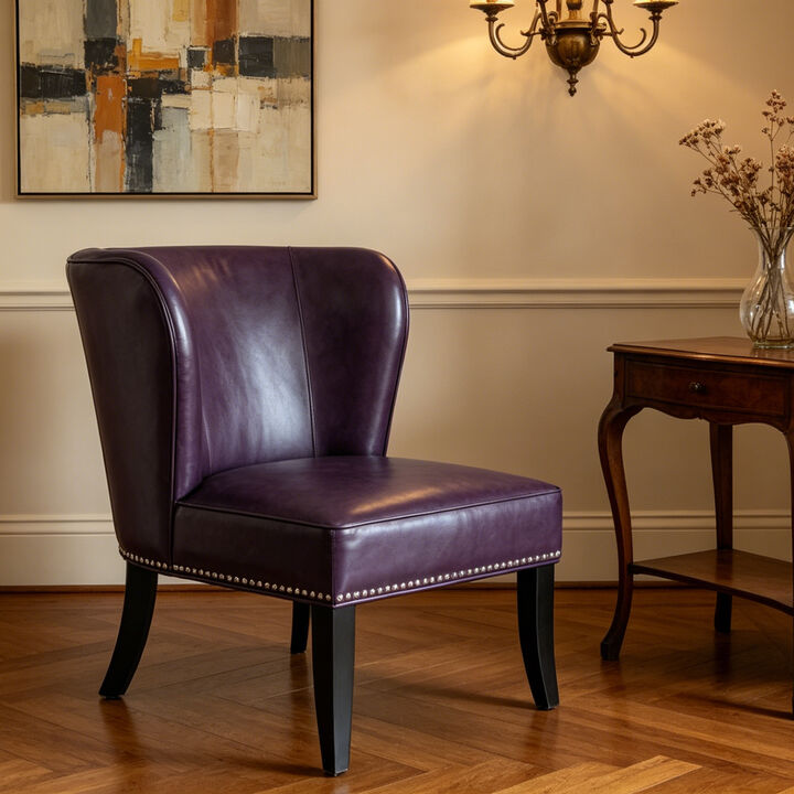 Zisnig PU Leather Accent Chair