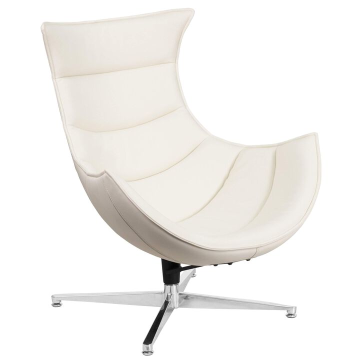 Flash Furniture Pasithea Black LeatherSoft Swivel Cocoon Chair