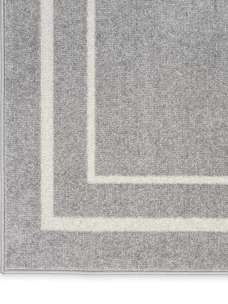 Nourison Essentials NRE02 Gray/Ivory 2' x 6' Rug image number 3