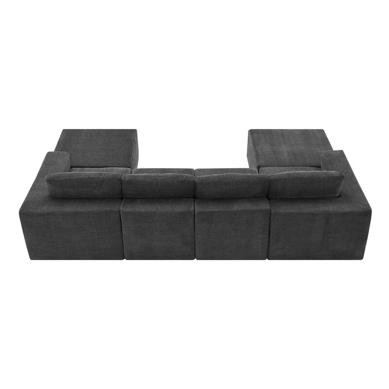 Merax Modular U Shaped Sectional Sofa Floor Couch Set
