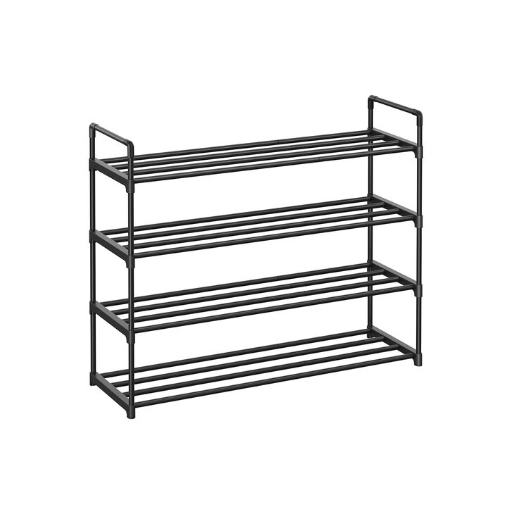 4-Tier Metal Shoe Rack - Storage Organizer Holds Up to 10 Pairs for Entryway, Living Room, Hallway