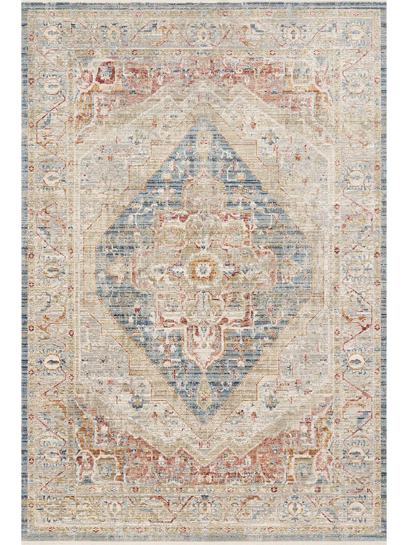 Claire CLE04 Blue/Multi 18" x 18" Sample Rug
