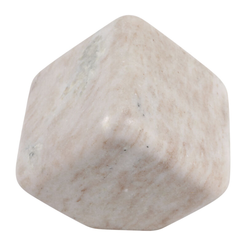5x5" Marble Cube Orb, Beige image number 1