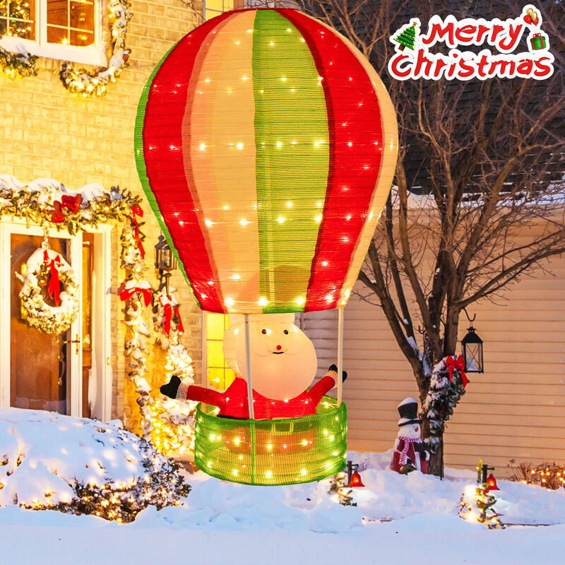 4.5 Feet Christmas Santa Claus with Hot Air Balloon