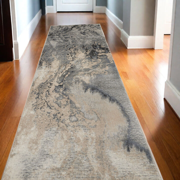 HomeRoots Abstract Non Skid Runner Rug