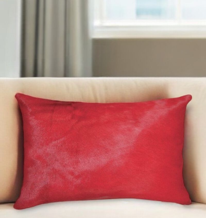 Firecracker Cowhide Throw Pillow for Sofa or Bed Accent Decor