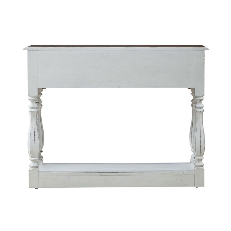 Liberty Furniture Manor 42 Inch Hall Console Table  Storage - Antique White & Weathered Bark image number 4