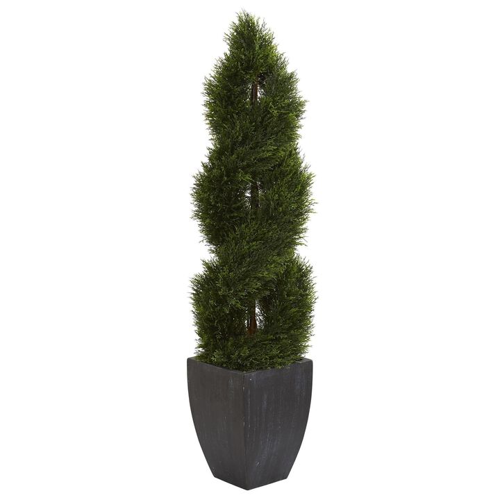 Nearly Natural 5-ft Pond Cypress Tree in Planter UV Res(Indoor/Outdoor)