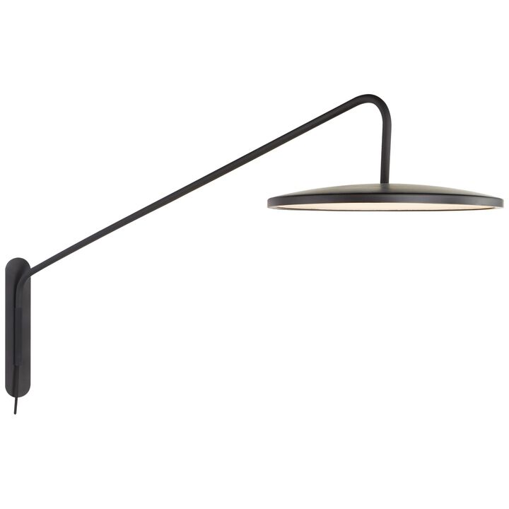 Dot 16" Articulating Wall Light in Matte Black