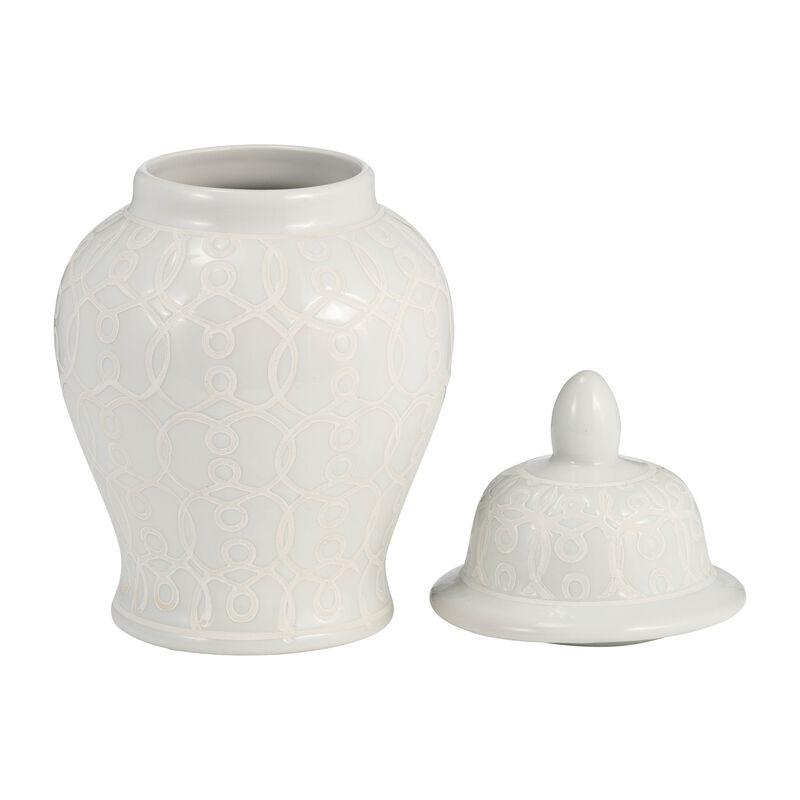 10" Temple Jar, Ivory image number 1