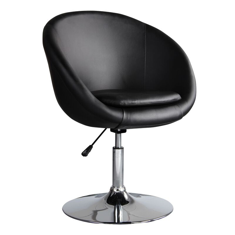 Hopper Black Swivel Accent Chair