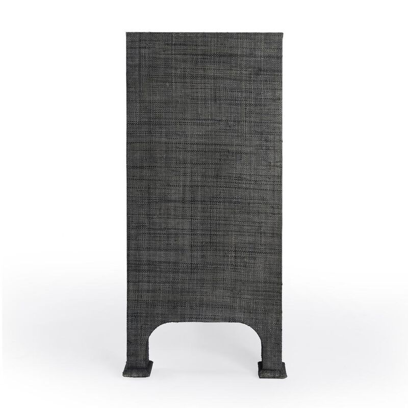 Butler Specialty Chatham 3-Drawer Raffia 60 Sideboard, Charcoal