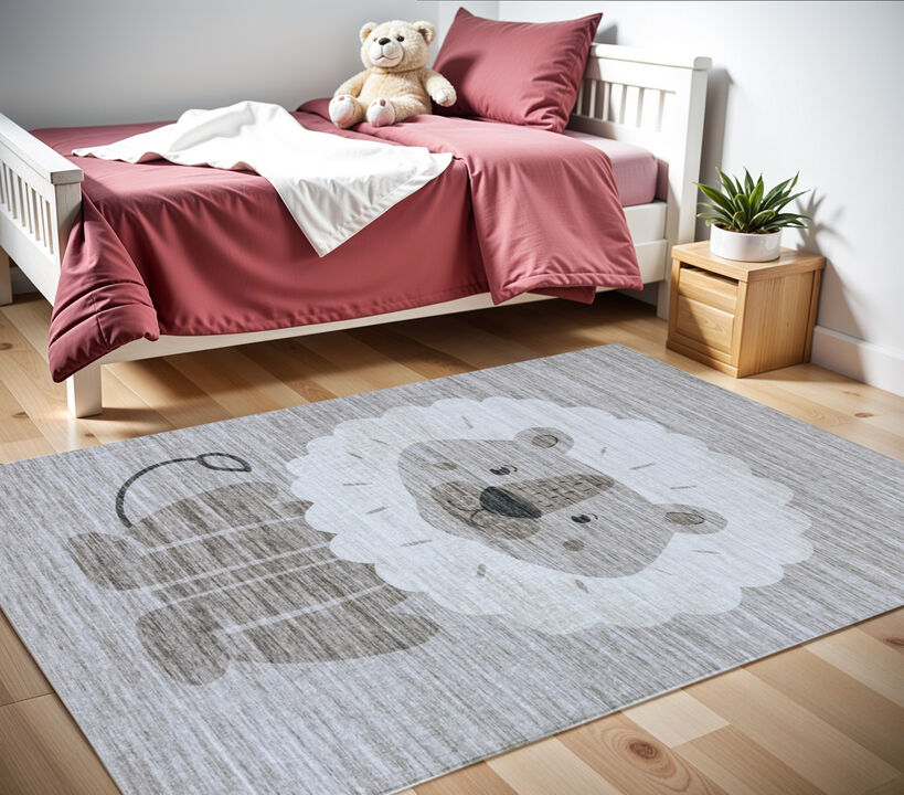 HomeRoots Juvenile Animals Youthful Area Rug